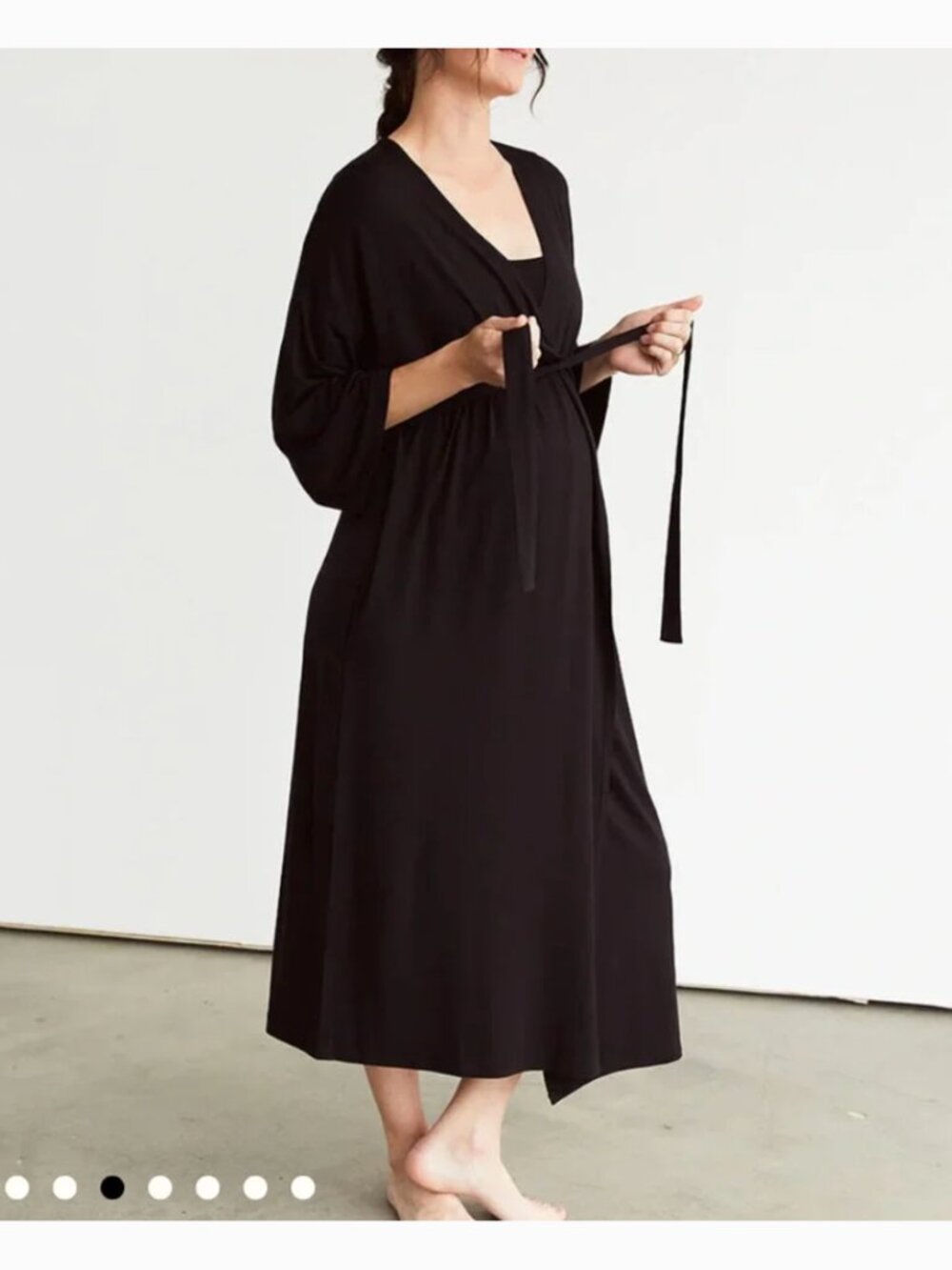 Storq Feel Good Labor & Delivery Robe Black Small